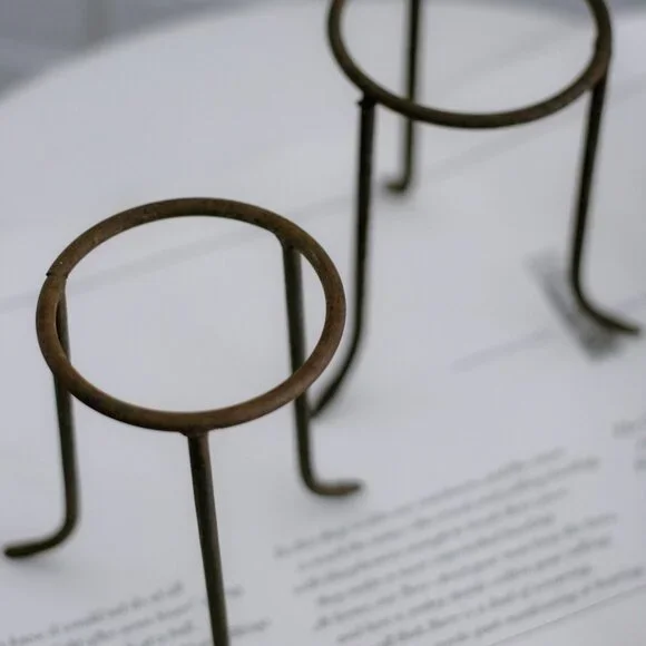 Brutalist Pair of Wrought Iron Plant Stands - Picture 6 of 6